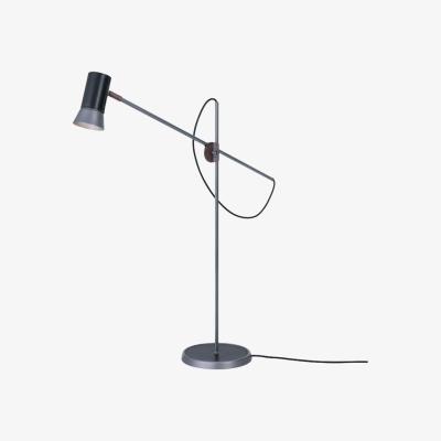 Nordic Nest Konsthantverk Kusk floor lamp Raw iron/black leather