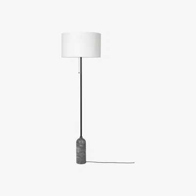 Nordic Nest Gubi Gravity floor lamp Grey marble/white