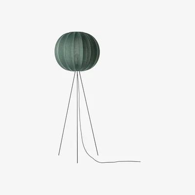 Nordic Nest Made By Hand Knit-Wit 60 Round High floor lamp Tweed green