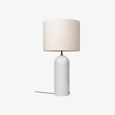 Nordic Nest Gubi Gravity XL floor lamp White marble/canvas low