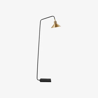 OKA Merton Floor Lamp - Black/Brass