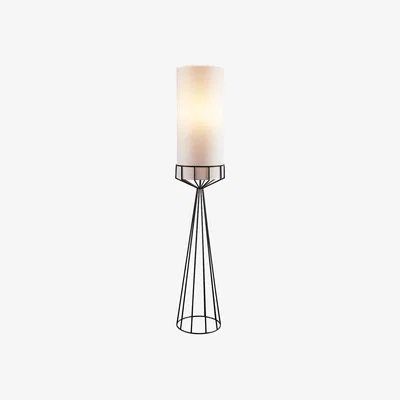 Olivia's Liang & Eimil Faro Floor Lamp - Matt Black & White Linen
