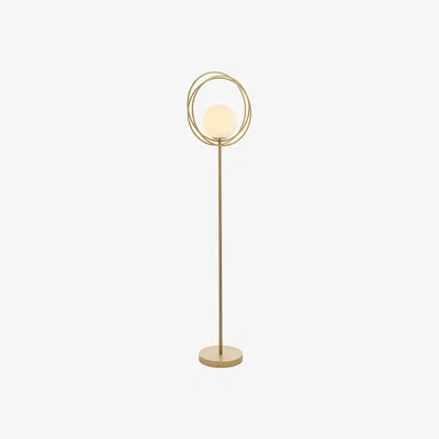 Olivia's Olivia's Meredith Gold And Opal Glass Floor Lamp