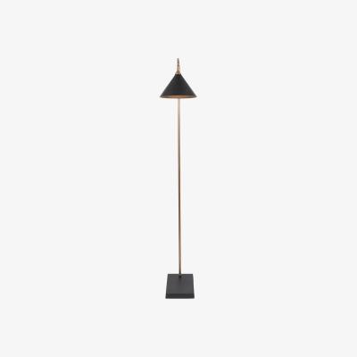 Olivia's Olivia's Netty Floor Lamp in Matt Black And Antiuqe Brass