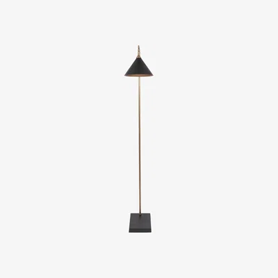 Olivia's Olivia's Netty Floor Lamp in Matt Black And Antiuqe Brass