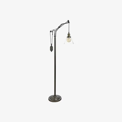 Olivia's Hill Interiors Hudson Adjustable Industrial Floor Lamp