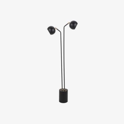 Olivia's Olivia's Equinox Metal 2 Head Floor Lamp in Black