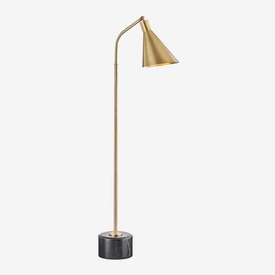 Olivia's Andrew Martin Stanton Floor Lamp Aged Brass