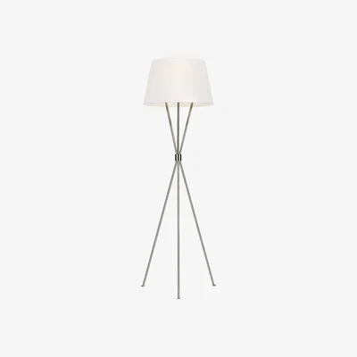 Olivia's Elstead Penny Floor Lamp Polished Nickel