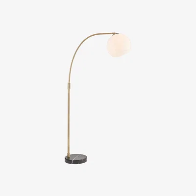 Olivia's Gallery Interiors Otto Floor Lamp in Black Marble