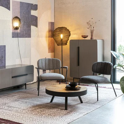 Olivia's Olivia's Nordic Living Collection - Lea Floor Lamp in Black