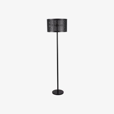 Olivia's Libra Interiors Storm Mesh Black Floor Lamp