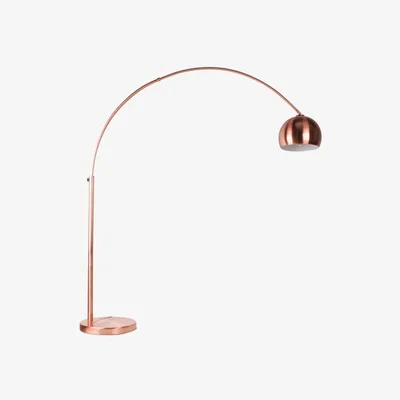 Olivia's Zuiver Metal Bow Floor Lamp Copper / Copper