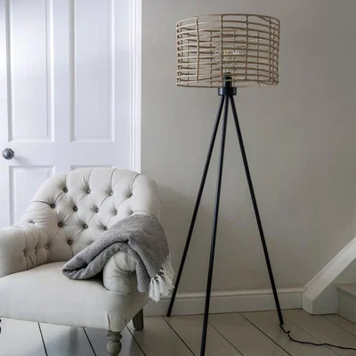 Olivia's Garden Trading Hampstead Floor Lamp in PE Bamboo