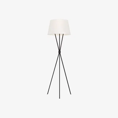 Olivia's Elstead Penny Floor Lamp Aged Iron