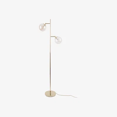 Olivia's Present Time Shimmer Floor Lamp Gold