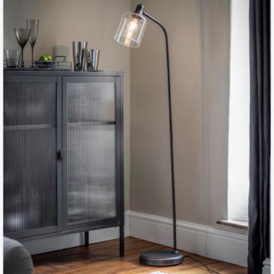 Olivia's Garden Trading Hoxton Cylinder Floor Lamp in Black Steel