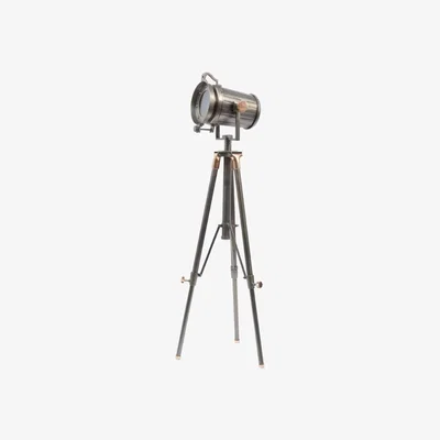 Olivia's Libra Charlie Tripod Floor Lamp Copper And Satin Grey