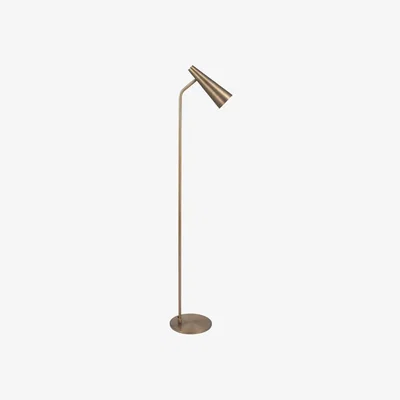 Downtown Pacific Lifestyle Antique Brass Floor Lamp