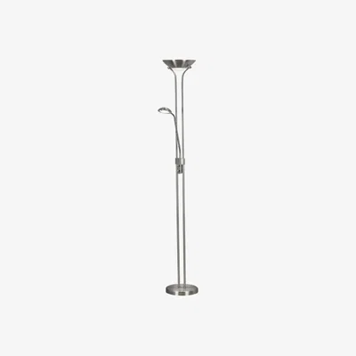 Downtown Mother And Child Led Floor Lamp - Satin Silver