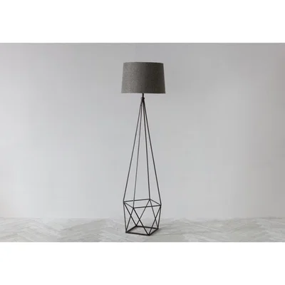 Perch and Parrow Jaxon Geometric Metal Floor Lamp in Brushed Bronze