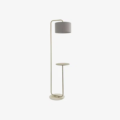 Perch and Parrow Harlee Champagne Standing Floor Lamp with Table