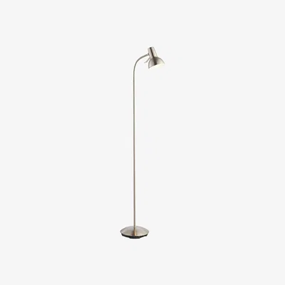 Perch and Parrow Axle Nickel Floor Lamp