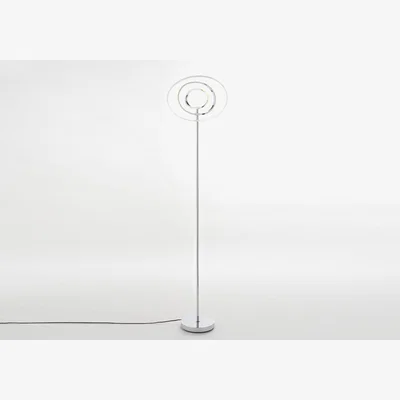 Perch and Parrow Vasilios Floor Lamp in Chrome & White