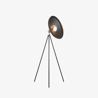 Perch and Parrow Rian Coned Floor Light in Matt Black