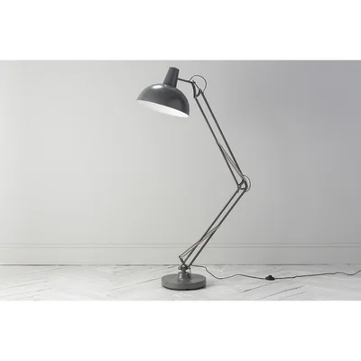 Perch and Parrow Voltaire Floor Lamp in Grey