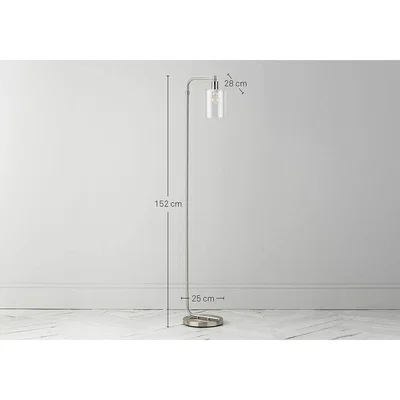 Perch and Parrow Bonnie Floor Lamp in Brushed Nickel