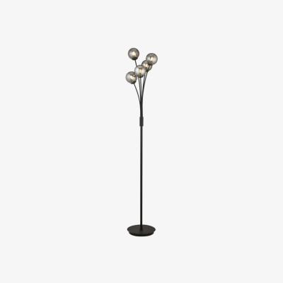 Pagazzi Navarro Matt Black &amp; Smoked Glass Floor Lamp