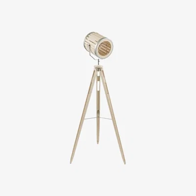 Pagazzi Staithes Natural Wood Tripod Floor Lamp