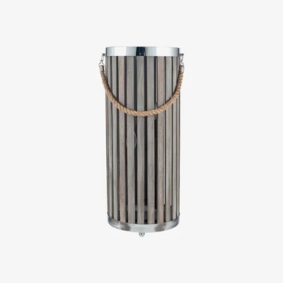 Pagazzi Austell 2 Light Grey Wash Wooden 62.5cm Floor Lamp