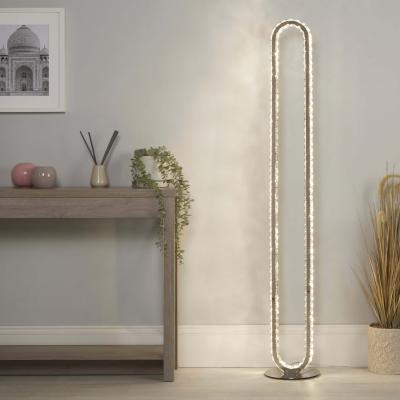 Pagazzi Mendoza Clear Glass and Polished Chrome LED Floor Lamp