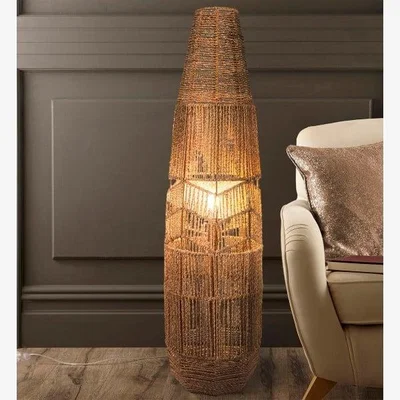 Pagazzi MAUI RATTAN FLOOR LAMP