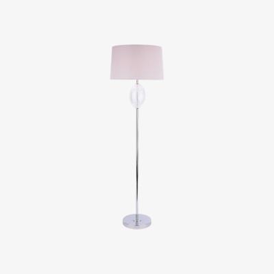Pagazzi Freya Ribbed Glass &amp; Grey Floor Lamp