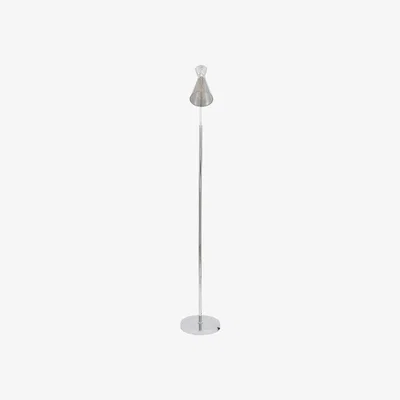 Pagazzi Monroe Smoked Glass &amp; Silver Floor Lamp