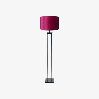 Pagazzi Langston Black and Magenta Floor Lamp