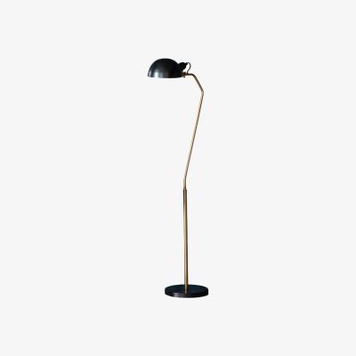Pagazzi Largo Satin Brass & Black Floor Lamp