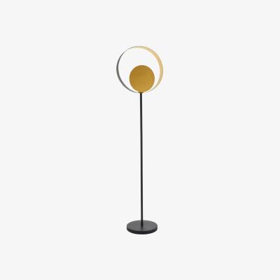 Pagazzi Cal 1 Light Satin Brass & Black Floor Lamp