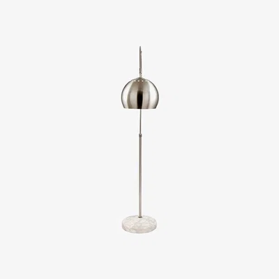 Pagazzi Feliciani Brushed Silver &amp; Marble Floor Lamp
