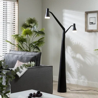 Quatropi Quatropi Modern Tree Branch Tall Matt Black Floor Lamp 178CM Tall