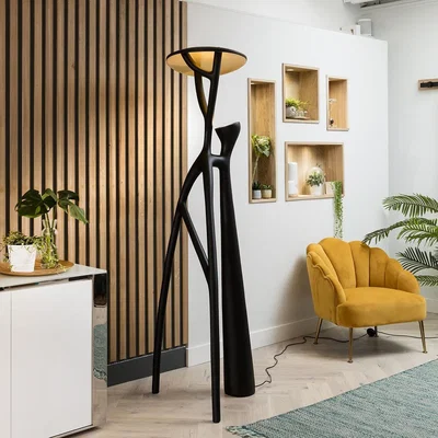 Quatropi Quatropi Large Tripod Floor Lamp 200cm Tall - Unique Organic Shape, Warm Light