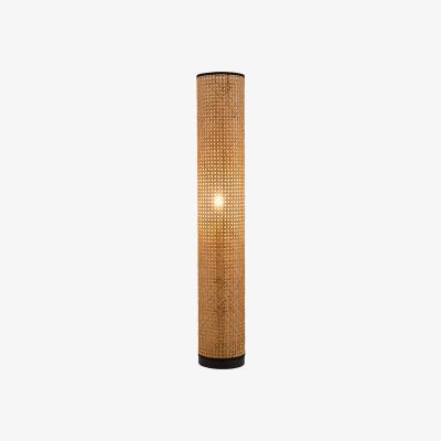 The Range Grace Rattan Cylinder Floor Lamp - Natural
