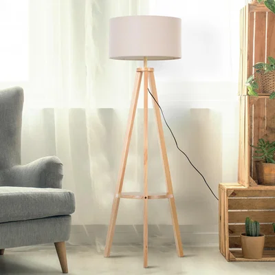 The Range Free Standing Floor Lamp Tripod Holder - Cream
