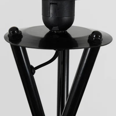 The Range Modern Gloss Black Metal Tripod Floor Lamp Base - Black