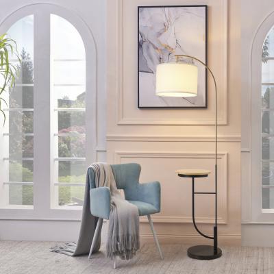 The Range Danna Standard Arc Floor Lamp with Built-in USB - White