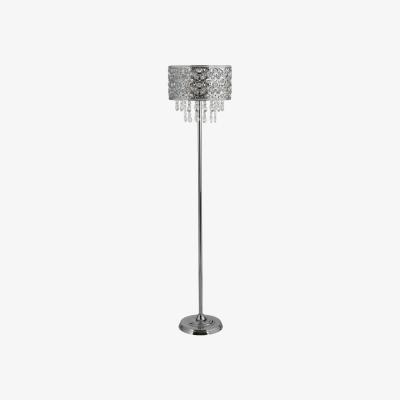 The Range Cross Droplet Crystal Floor Lamp - Silver
