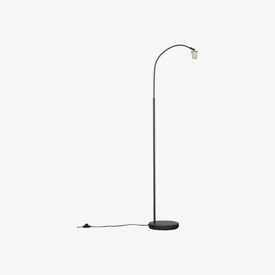 The Range Modern Designer Style Dark Grey Curved Stem Floor Lamp Base - Grey